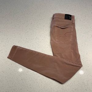American Eagle Outfitter stretch jeggings in blush